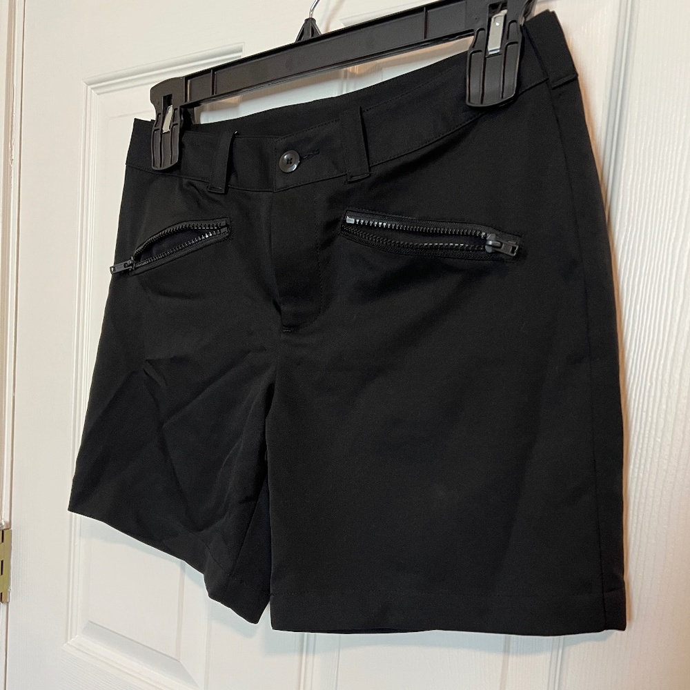 Women Fila Sport Golf Shorts Black Lightweight Moisture Wicking Material Size 6
